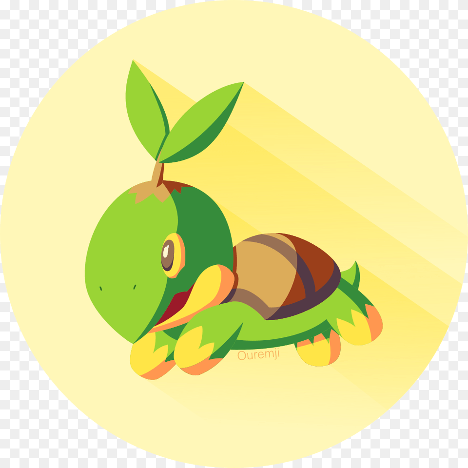 Turtwig By Ouremji Illustration, Leaf, Plant, Disk, Animal Free Png