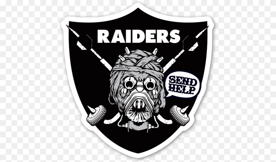 Tusken Raiders Stickers Send Help, Badge, Logo, Symbol, Emblem Free Transparent Png