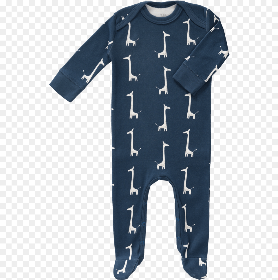 Tutina Con Piedini Giraffa Indigo Blue Fresk Pyjama, Clothing, Coat, T-shirt, Pajamas Free Png