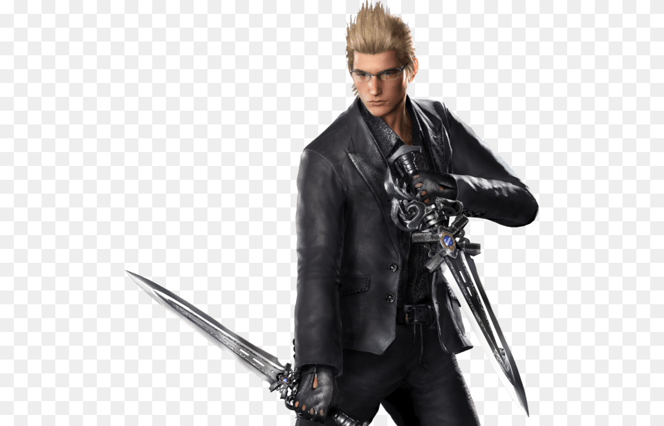 Tutorial Ignis Pose 01 Final Fantasy Xv A New Empire, Weapon, Sword, Clothing, Coat Free Transparent Png