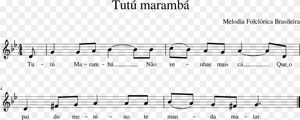 Tutu Maramb Sheet Music, Gray Free Png
