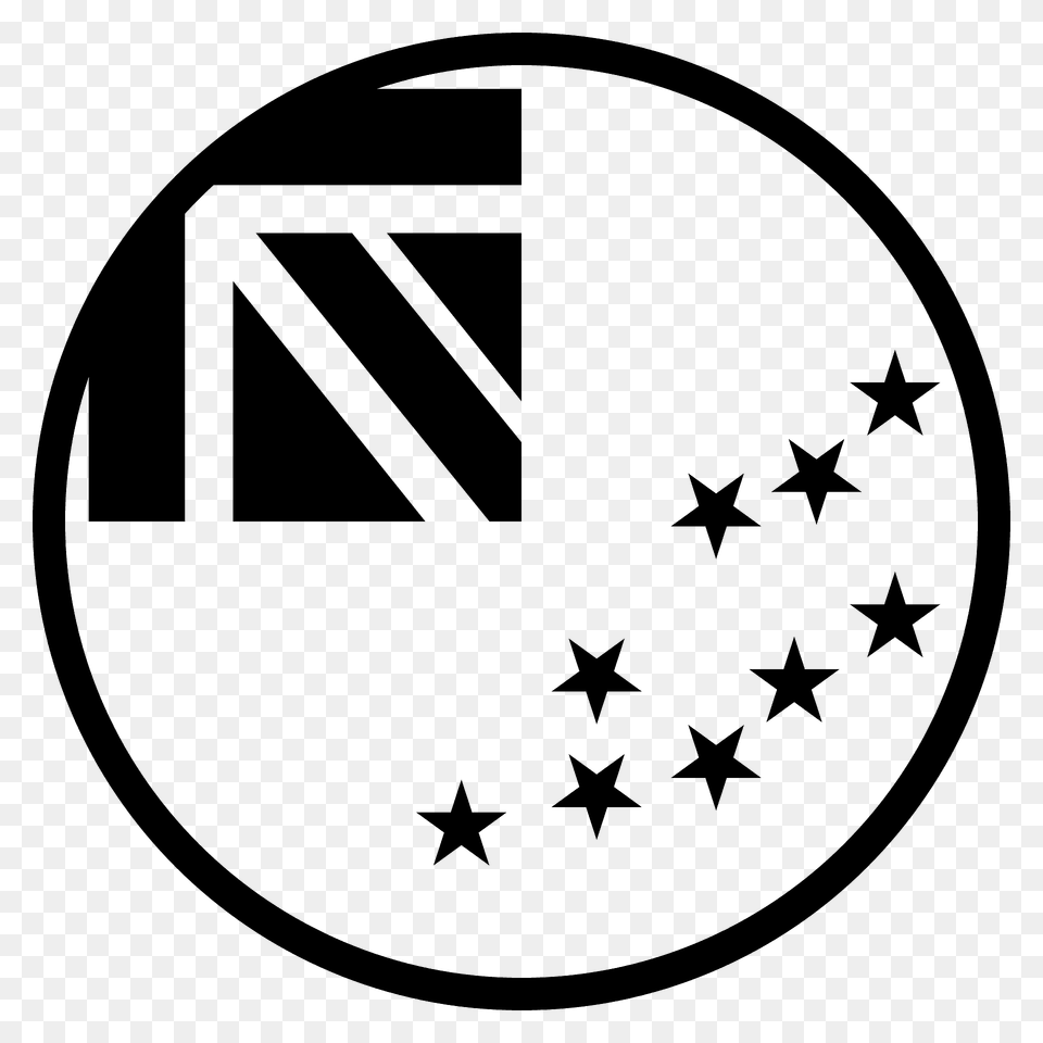 Tuvalu Flag Emoji Clipart, Symbol, Star Symbol Png Image