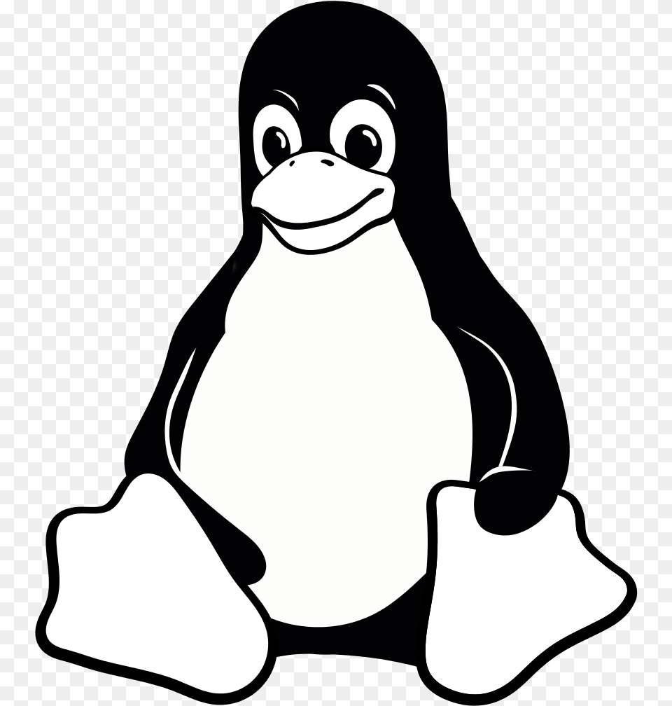 Tux 7 Image Linux Penguin Black And White, Stencil, Animal, Bear, Mammal Free Png Download