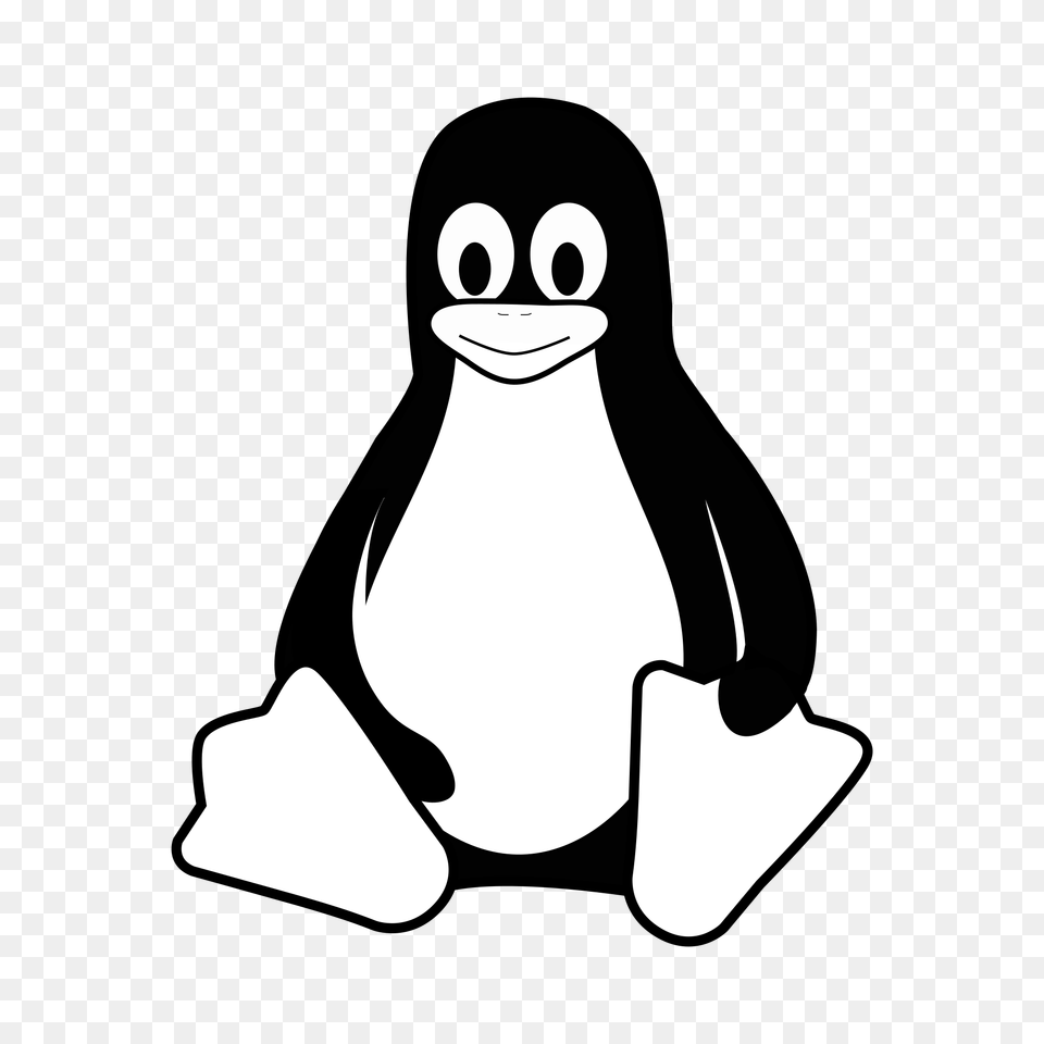 Tux Icon Mono, Stencil, Animal, Fish, Sea Life Free Png