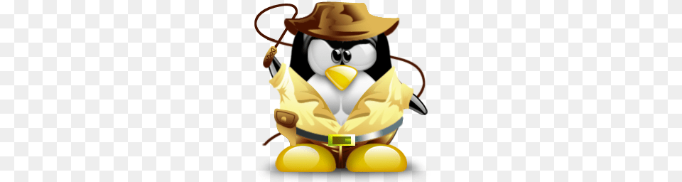 Tux Indiana Jones Linux Tux, Mascot, Nature, Outdoors, Snow Free Png Download