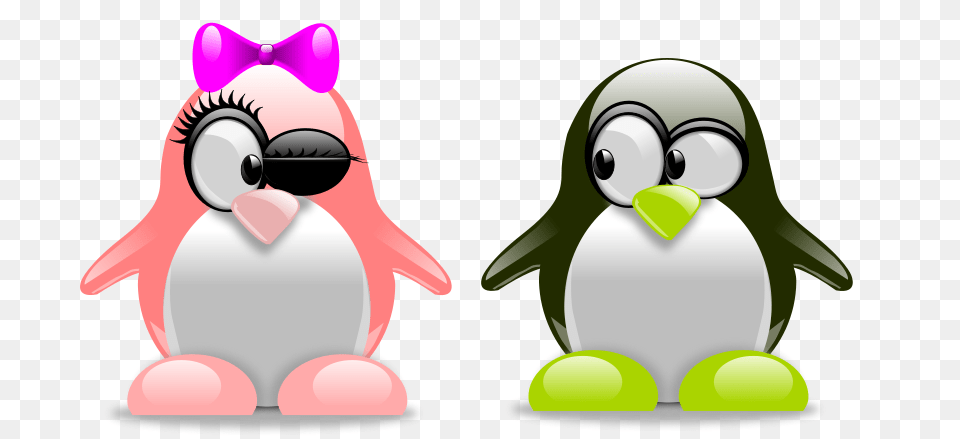 Tux Penguin Clip Artpareja, Animal, Bird, Nature, Outdoors Free Png Download