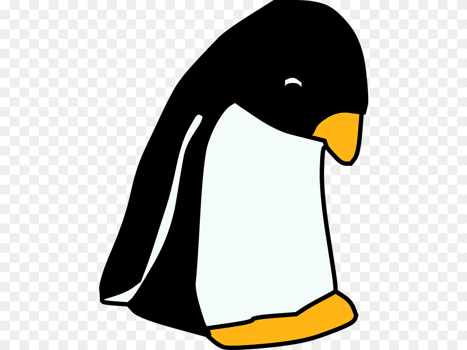 Tux Penguin Linux Bird Sad Animal Sad Penguin Clipart, King Penguin, Fish, Sea Life, Shark Png Image
