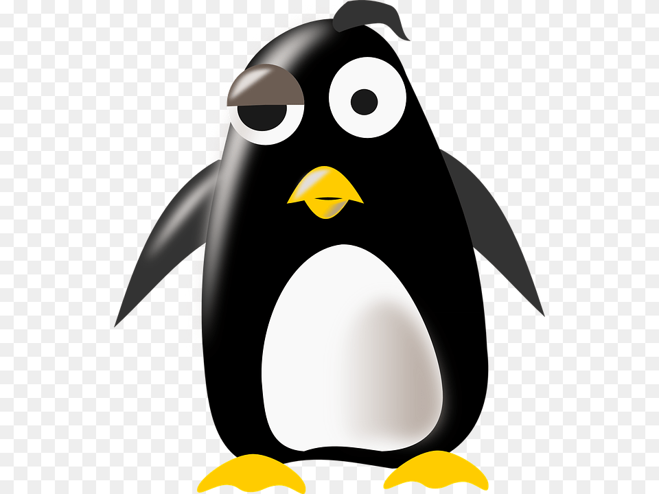 Tux Penguin Thinking Weird Mascot Penguin Clip Art, Animal, Bird, Blade, Dagger Png Image