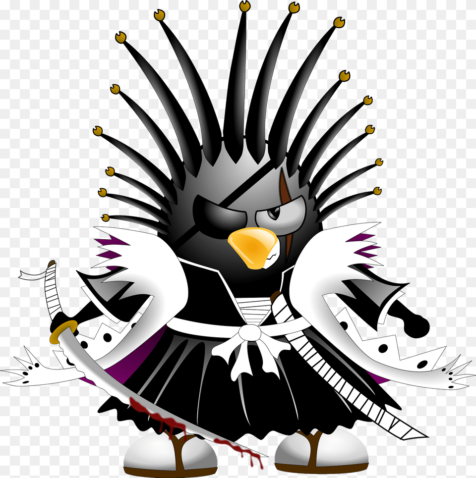 Tux Penguin With Swords Clipart Free Png