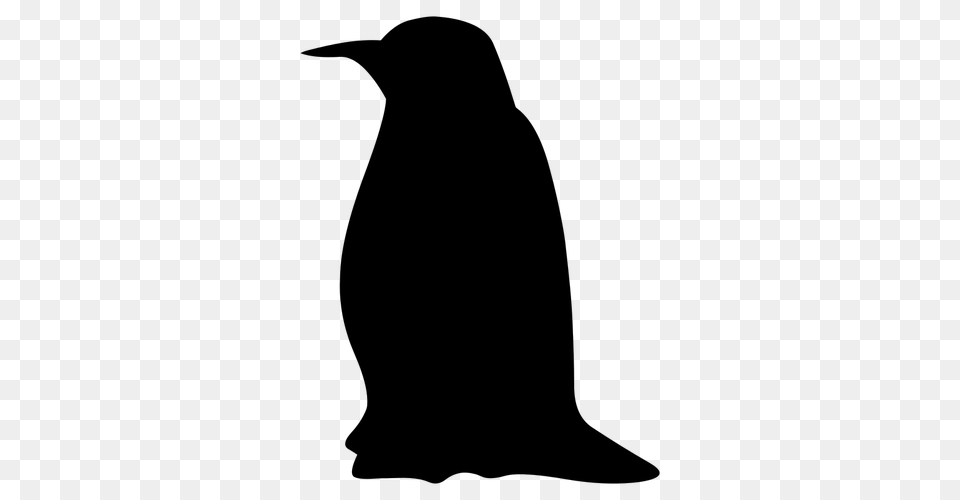 Tux Silhouette, Gray Png Image
