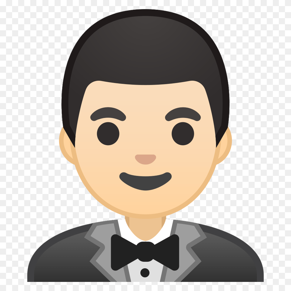 Tuxedo Emoji With Light Skin Tone Boy Emoji, Accessories, Portrait, Photography, Person Free Png Download