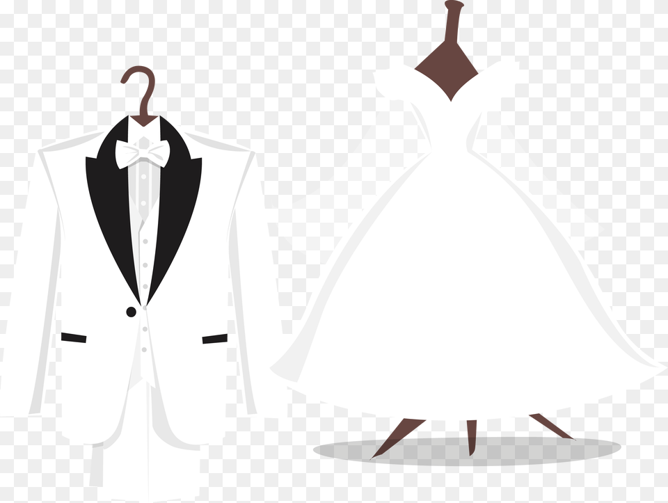 Tuxedo Wedding Dress Suit Bride Dress Vector, Clothing, Formal Wear, Accessories, Shirt Png