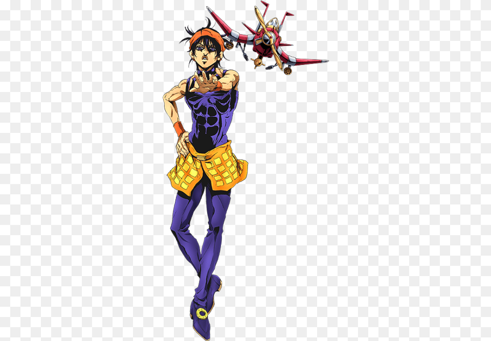 Tv Anime Narancia And Aerosmith Reveal Jojo Golden Wind Narancia, Book, Comics, Publication, Adult Free Png Download