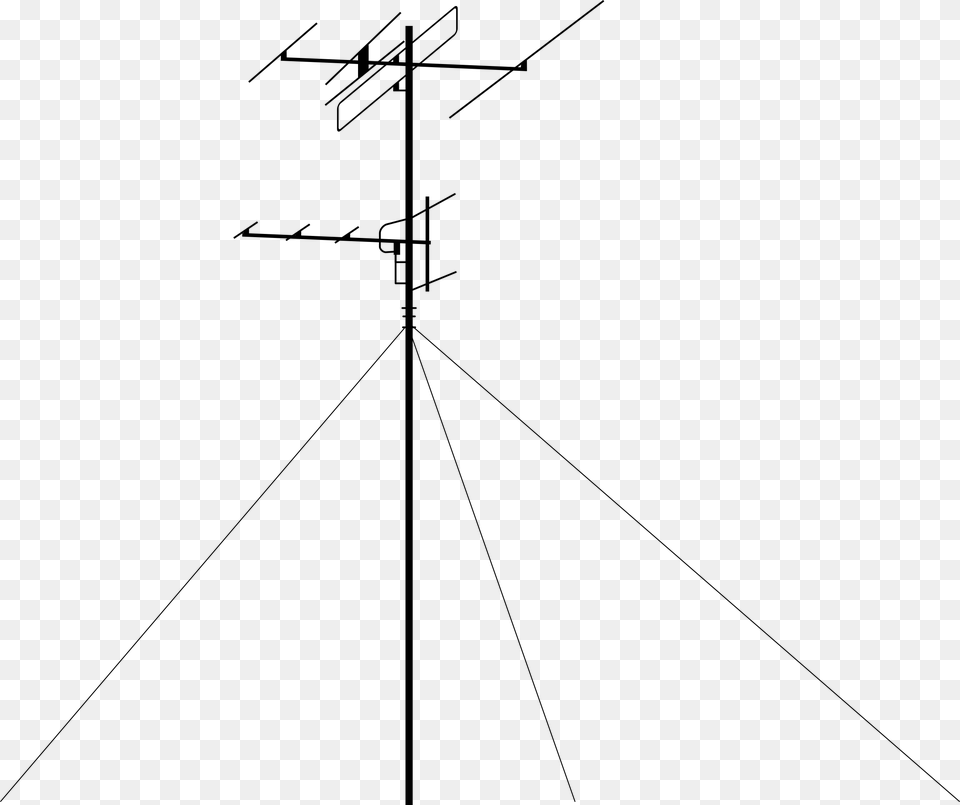 Tv Antenna Clip Arts Line Art, Gray Free Png