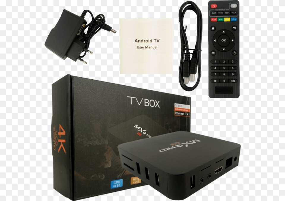 Tv Box Mxq Pro 4k, Adapter, Electronics, Remote Control, Hardware Png Image