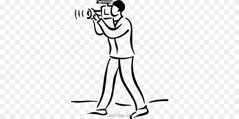 Tv Camera Man Royalty Vector Clip Art Illustration Man With Camera Drawing, Photography, Person, Photographer Free Transparent Png