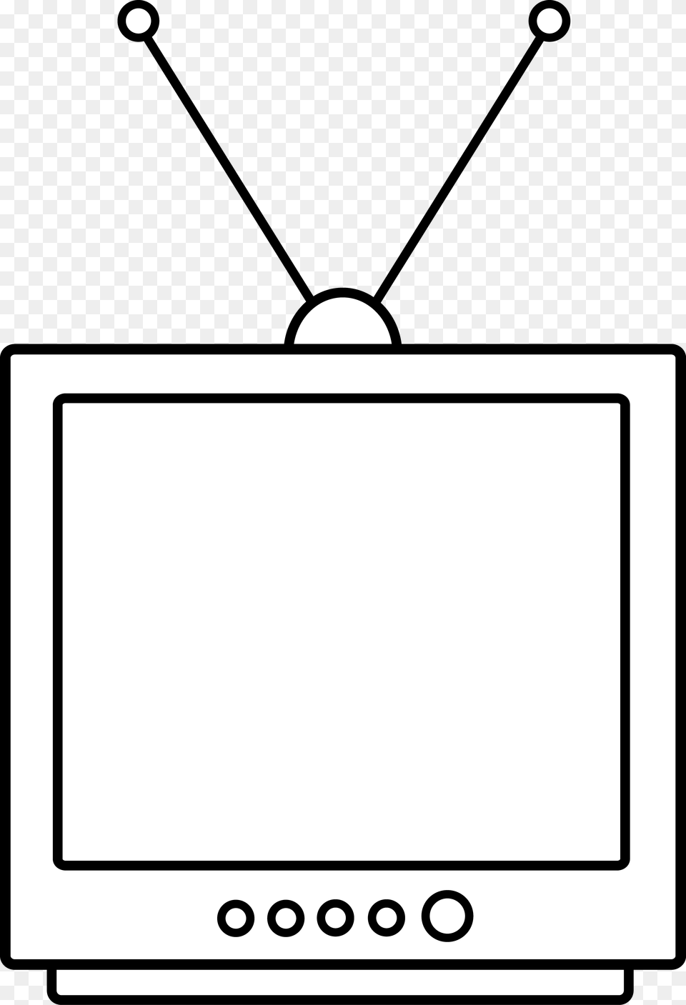 Tv Clipart Line Television Clipart Black And White, Computer Hardware, Electronics, Hardware, Monitor Free Transparent Png
