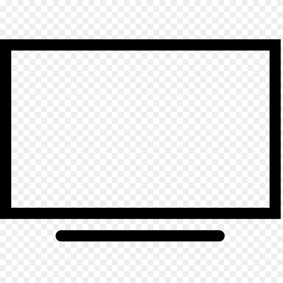 Tv Icon, Gray Free Png