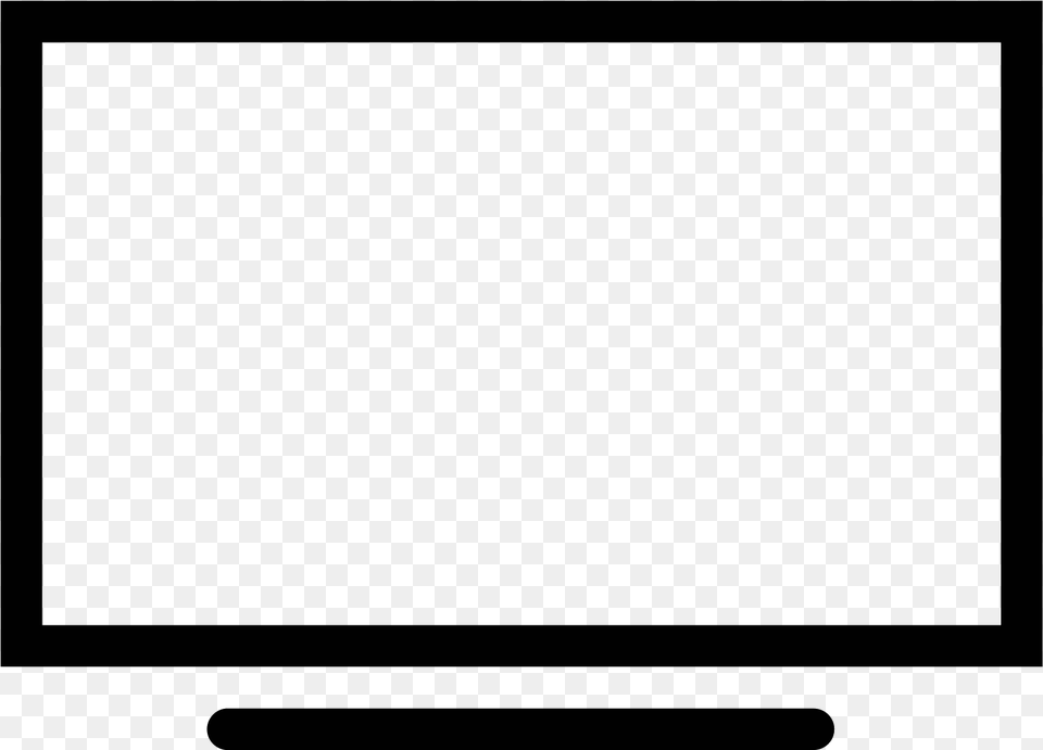 Tv Icon Rectangular Thick Line Sharp On All Four Transparent Tv Screen Tv Icon, Gray Free Png Download