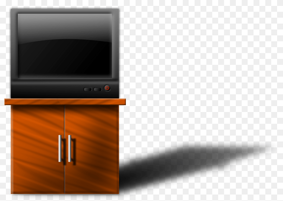 Tv Set On A Cabinet Clipart, Computer Hardware, Electronics, Hardware, Monitor Png