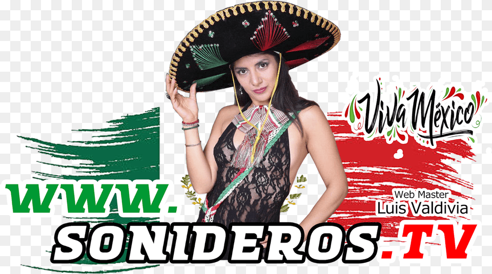 Tv Viva Mexico Viva Mexico Sonideros, Adult, Clothing, Female, Hat Png Image