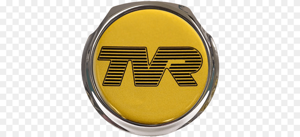Tvr Gold Logo Car Grille Badge With Fixings Emblem, Symbol Free Png Download
