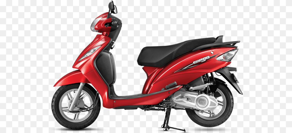 Tvs Wego Tvs Wego Red Colour, Scooter, Transportation, Vehicle, Motorcycle Free Transparent Png