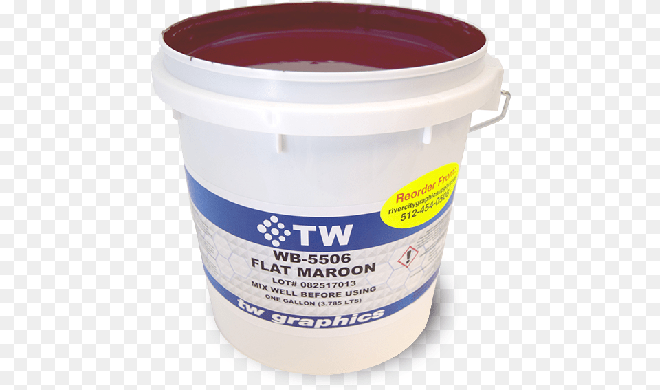 Tw 5506 Flat Maroon Water Based Poster Ink Ink, Paint Container, Cup, Disposable Cup, Bucket Free Transparent Png
