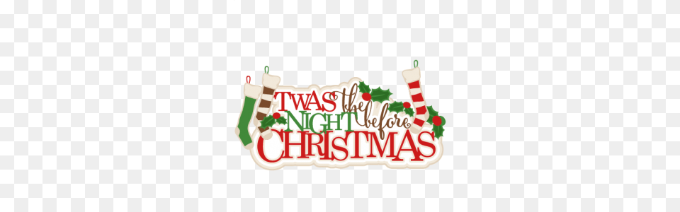 Twas The Night Before Christmas Title Scrapbook Clip Art, Dynamite, Weapon, Text Png