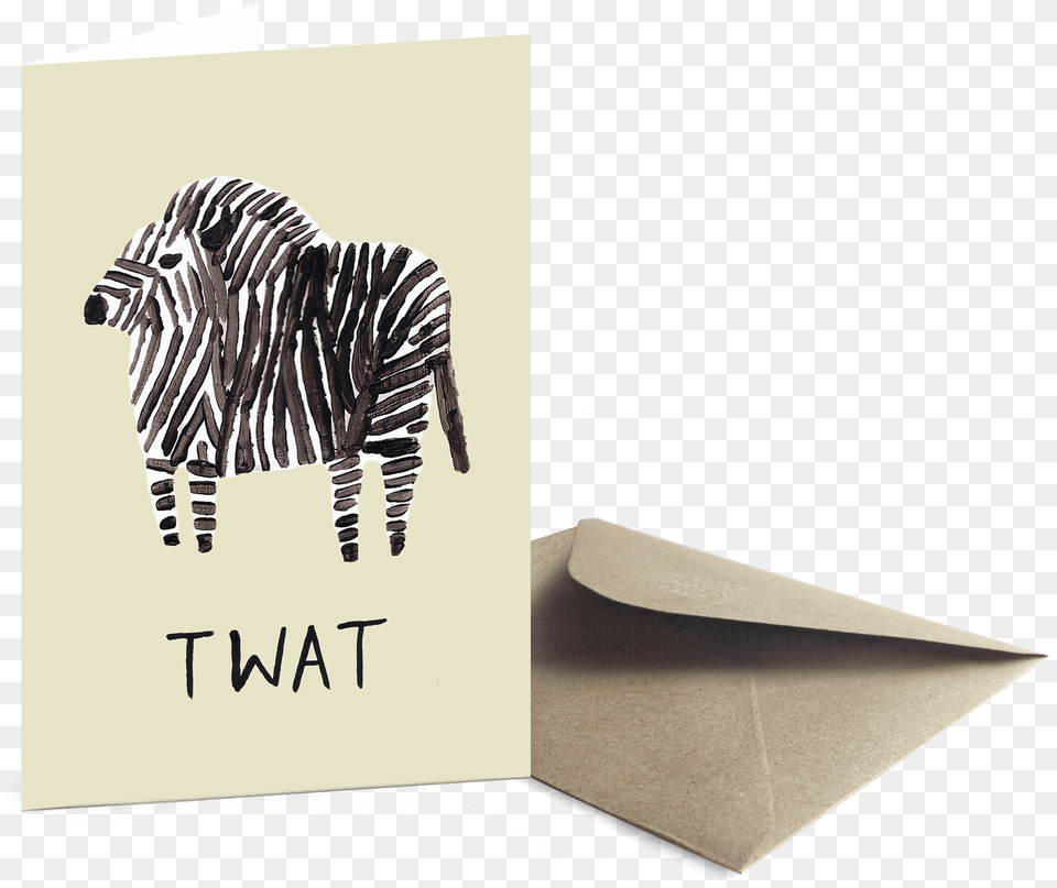 Twat Blank Greetings Card, Animal, Mammal, Wildlife, Zebra Free Transparent Png