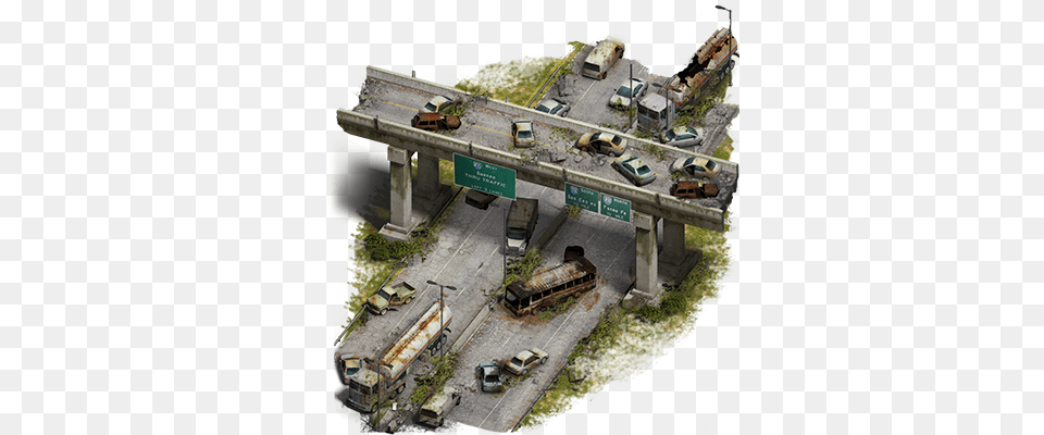 Twd L Highway The Walking Dead, Freeway, Overpass, Road, Transportation Free Png Download