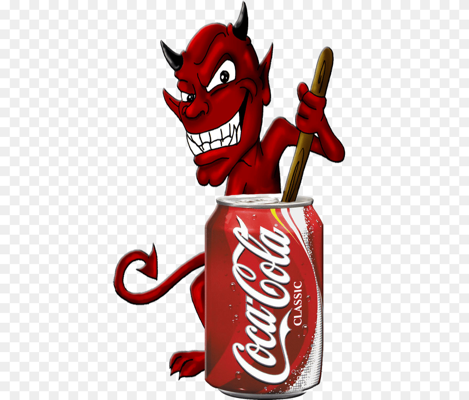 Tweet Coca Cola Devil Sign, Beverage, Coke, Soda, Can Free Png