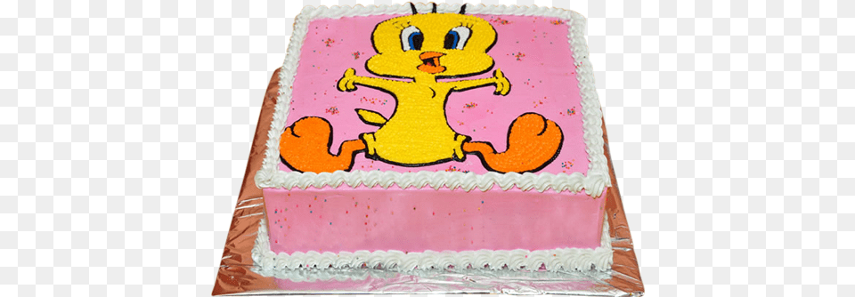 Tweety Bird Sheet Cakes Birthday Cake 500x500 Tweety Torte, Birthday Cake, Cream, Dessert, Food Png
