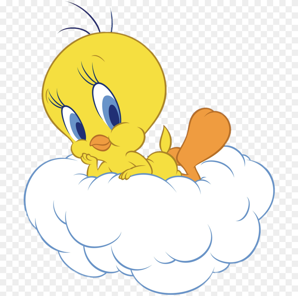 Tweety Pie On A Cloud Tweety Bird, Cartoon Free Png