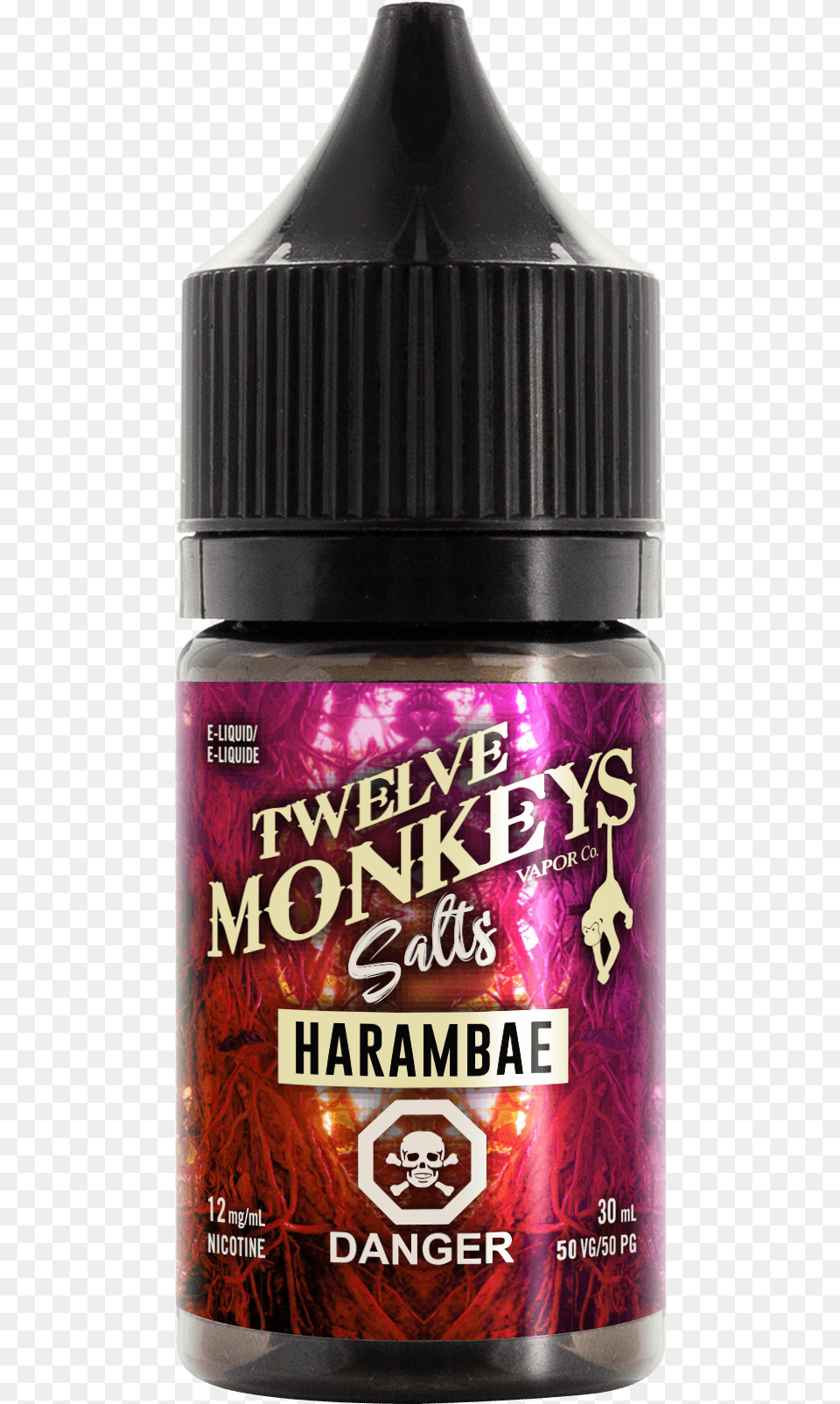 Twelve Monkeys Salts Twelve Monkeys Harambe Salt Nic, Bottle, Alcohol, Beer, Beverage Free Transparent Png