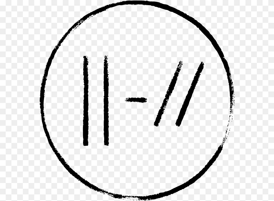 Twenty One Pilots Logo Circle, Gray Png