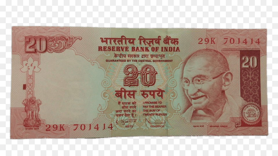 Twenty Rupee Note, Baby, Person, Money, Face Png Image
