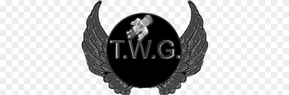 Twg Logo Black And White Roblox Automotive Decal, Emblem, Symbol, Disk Png Image