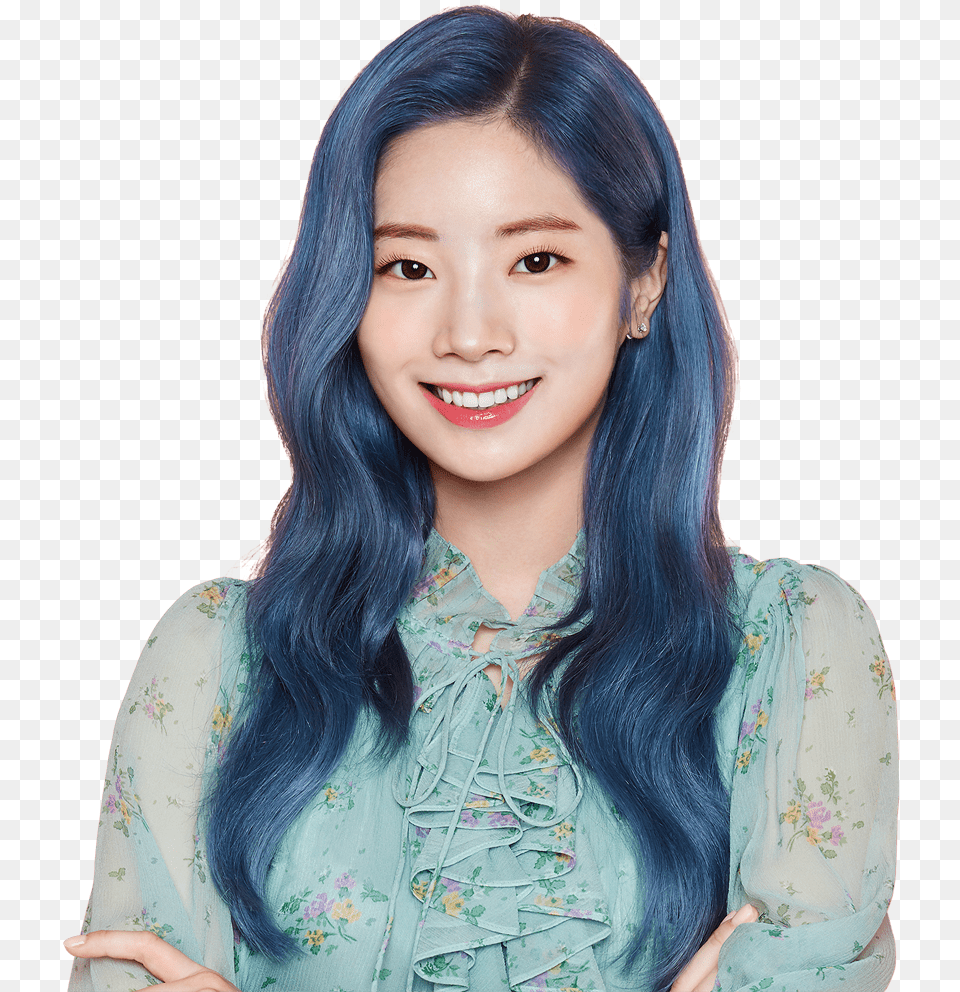 Twice Global Dahyun With Blue Hair, Adult, Female, Person, Woman Free Transparent Png