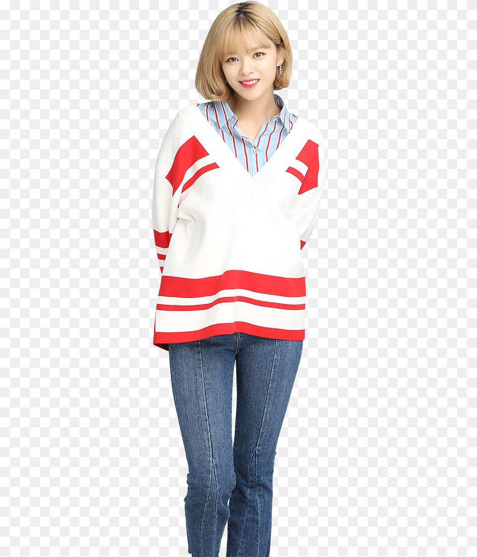 Twice Jeongyeon, Blouse, Sweatshirt, Sweater, Person Free Transparent Png