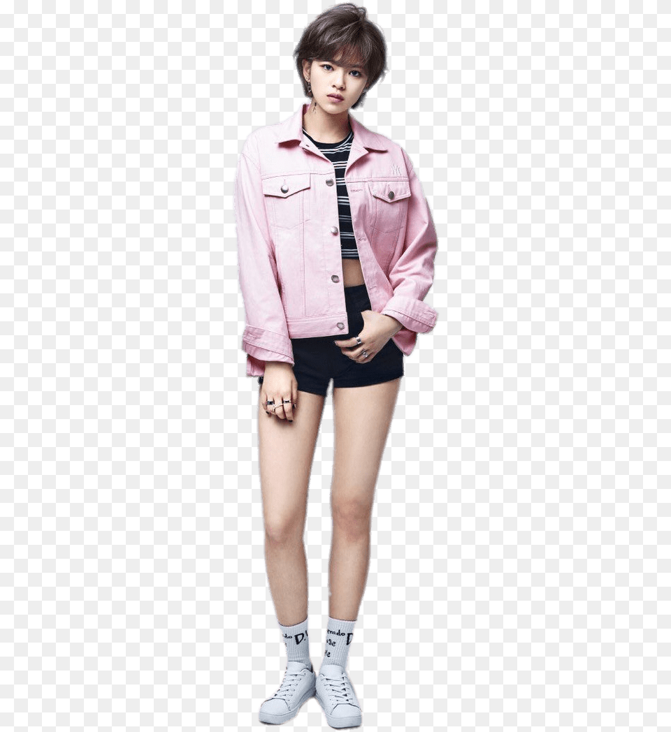Twice Jeongyeon Full Size Jeongyeon Mlb, Clothing, Coat, Shorts, Jacket Free Png Download