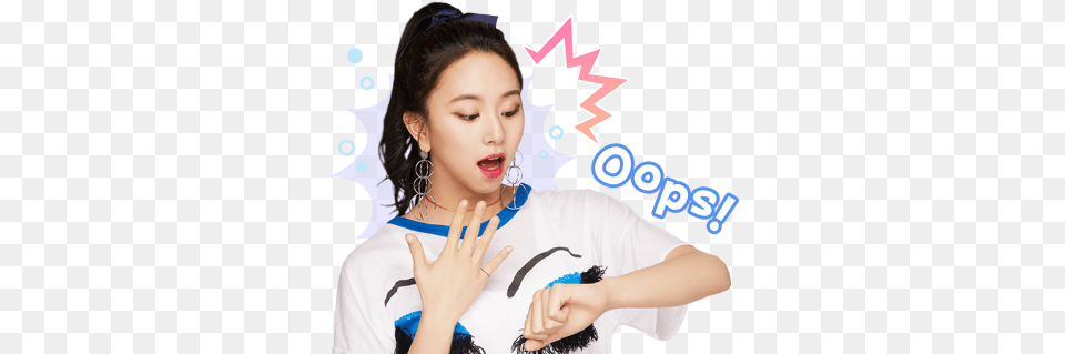 Twice Line Stickers Chaeyoung 4 Chaeyoung, Head, Body Part, Face, Finger Free Png