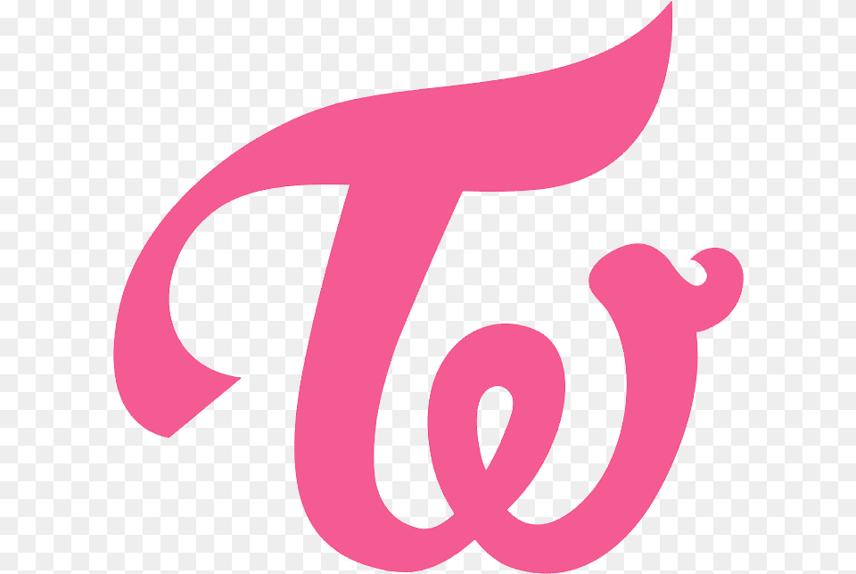 Twice Logo Kpop Pink Purple Image With Transparent Illustration, Text, Symbol, Number Free Png Download