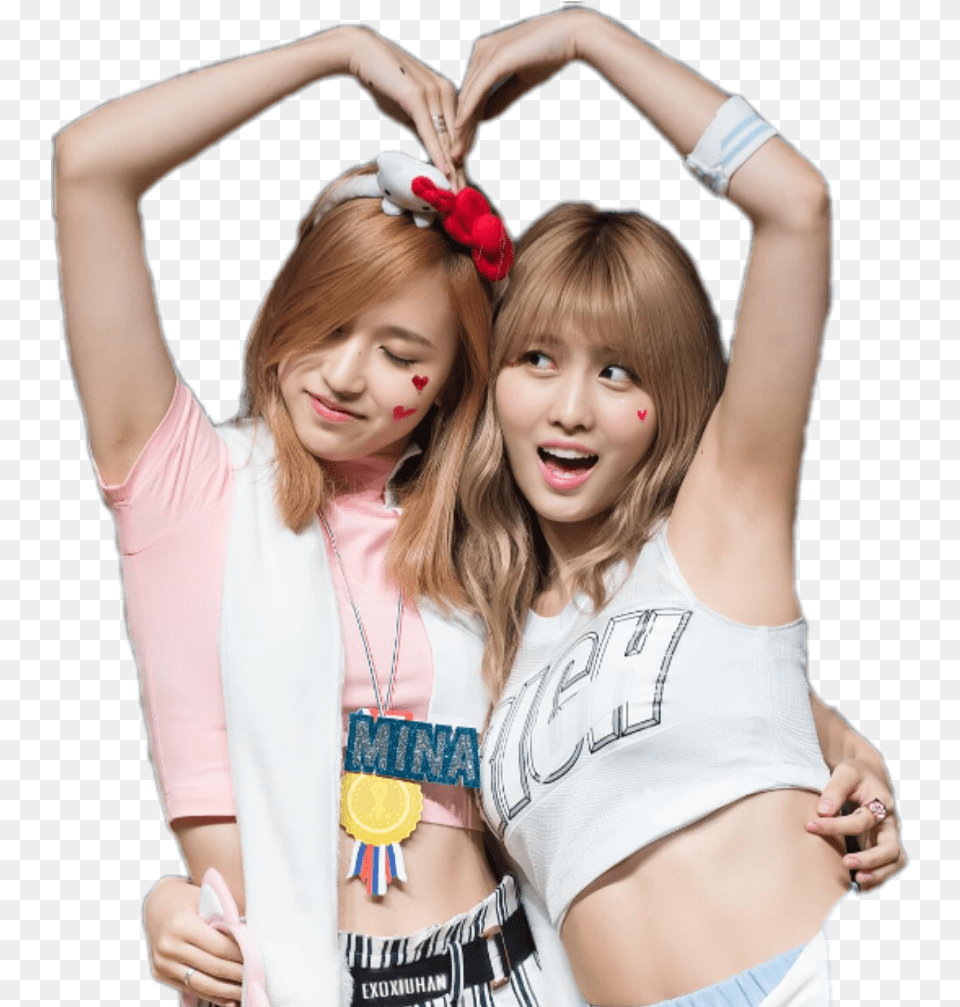 Twice Mina And Momo, Face, Head, Person, Portrait Free Png Download