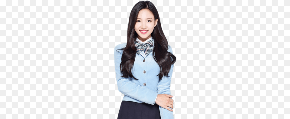 Twice Nayeon Blue Blouse Twice Nayeon Transparent, Accessories, Tie, Clothing, Formal Wear Free Png Download