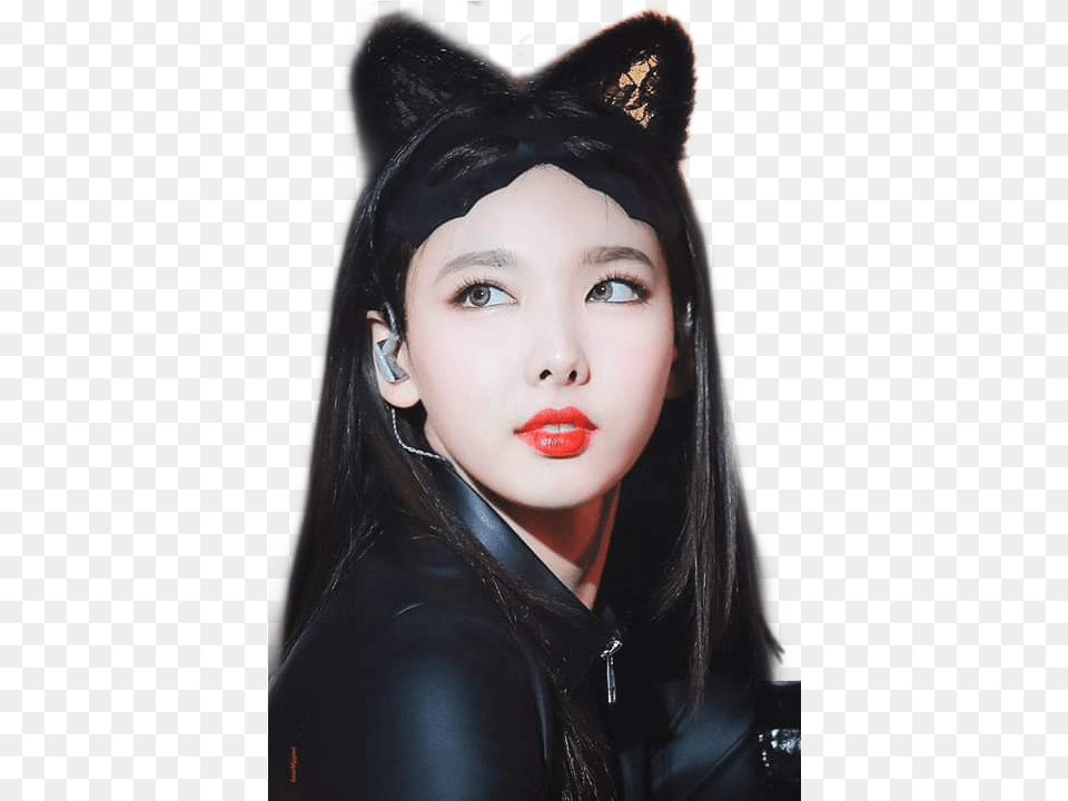 Twice Nayeon Imnayeon Twicenayeon Catwoman Oncehallowee Nayeon Halloween, Head, Portrait, Photography, Face Free Transparent Png