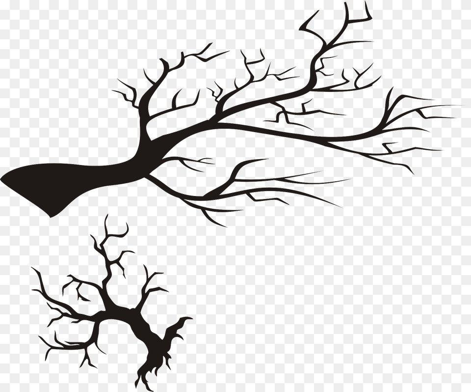 Twig Black And White Clip Art, Silhouette, Stencil, Drawing, Animal Free Transparent Png