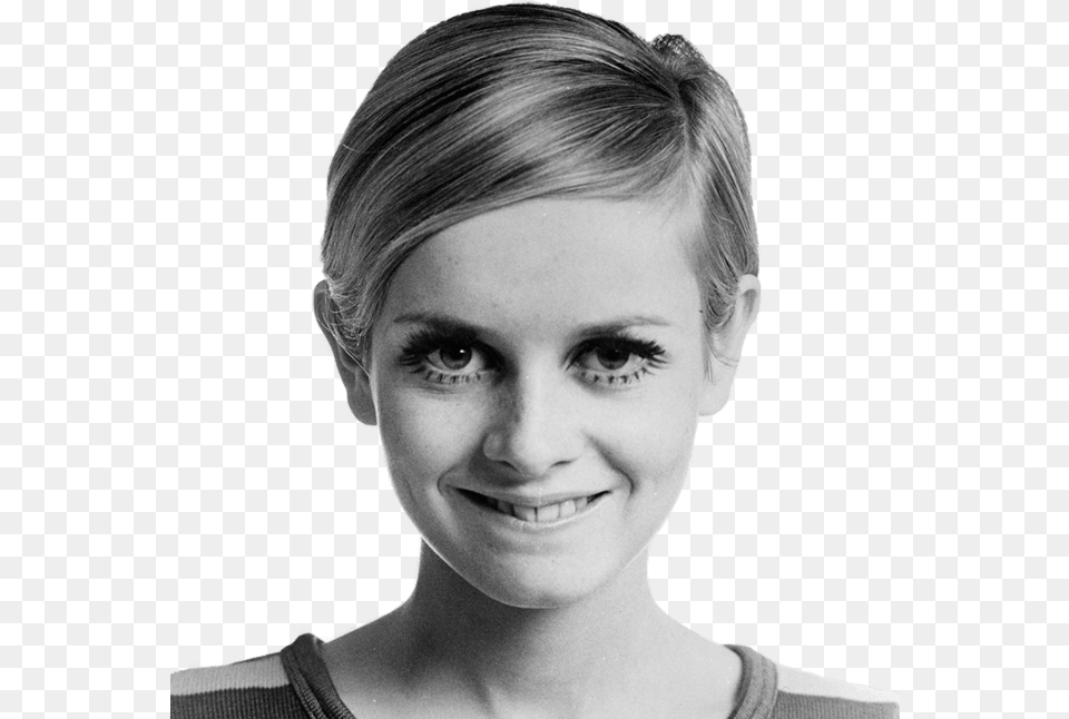 Twiggy Iconic Women Short Hair, Adult, Smile, Portrait, Photography Free Png Download