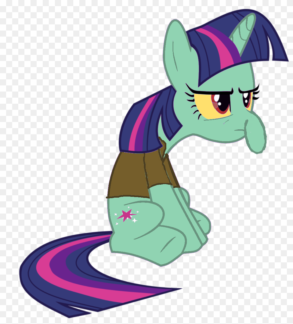 Twilight As Squidward My Little Pony Friendship Is Magic Know, Cartoon, Baby, Person, Face Png