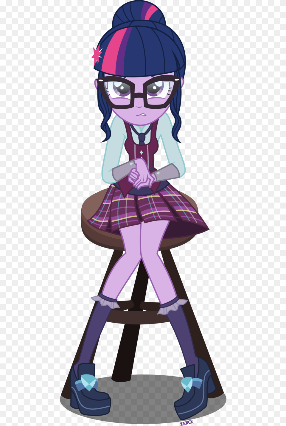 Twilight Looking Sad In A Chair Twilight Sparkle Crystal Prep, Book, Publication, Comics, Person Png